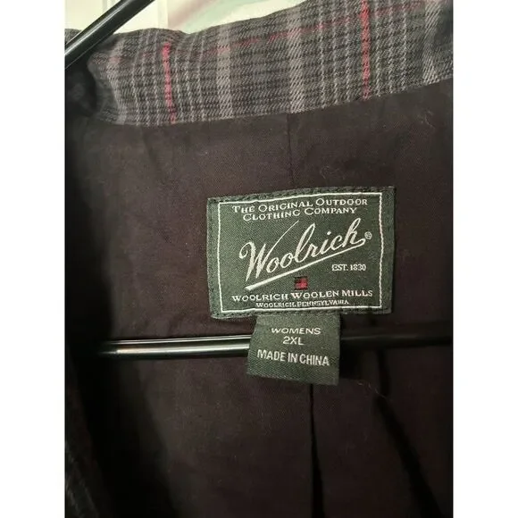 Woolrich Women's XL Plaid Blazer Jacket. Made In China - Picture 2 of 7